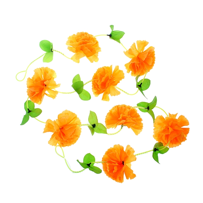 Гавайская гирлянда "Цветы", цвет оранжевый