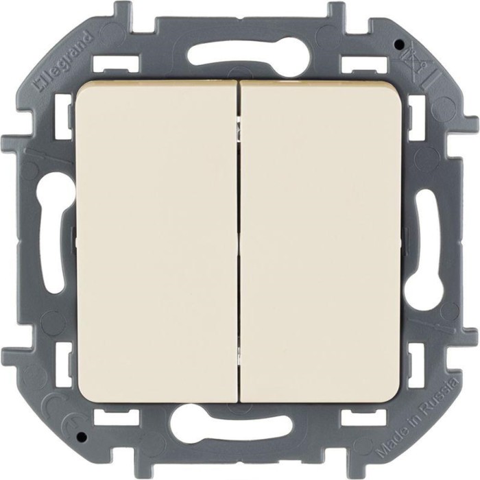 

Выключатель 2-кл. Inspiria 10А IP20 250В 10AX механизм сл. кость Leg 673621