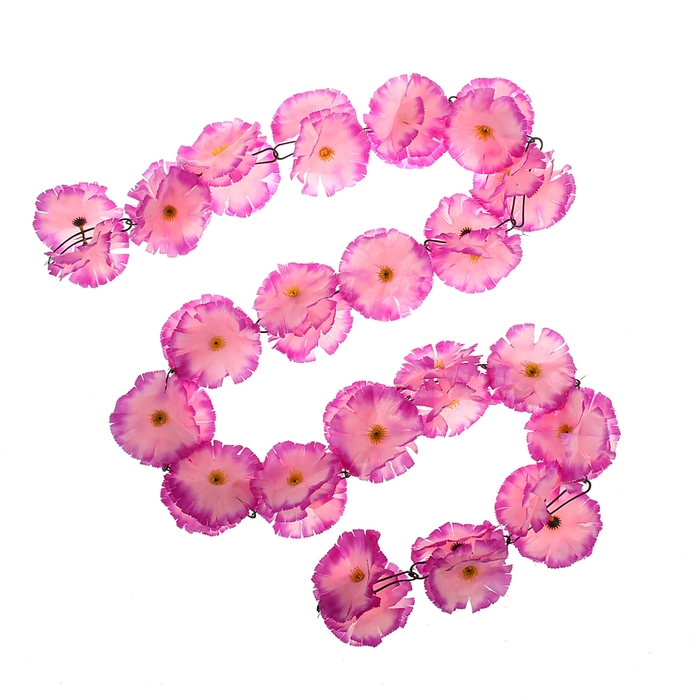 Гавайская гирлянда "Хризантема", цвет фиолетово-розовый