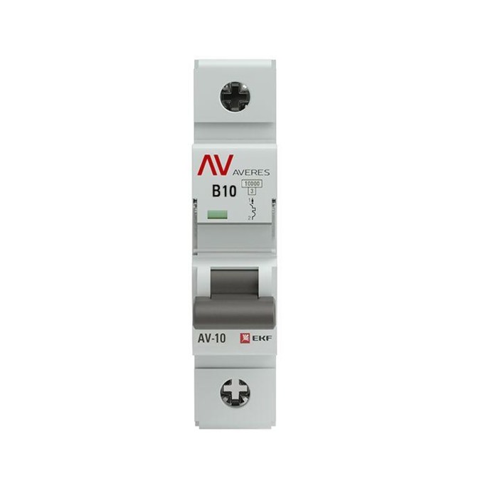 

Выключатель автоматический модульный 1п B 10А 10кА AV-10 AVERES EKF mcb10-1-10B-av