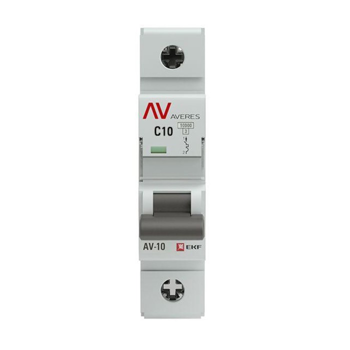 

Выключатель автоматический модульный 1п C 10А 10кА AV-10 AVERES EKF mcb10-1-10C-av