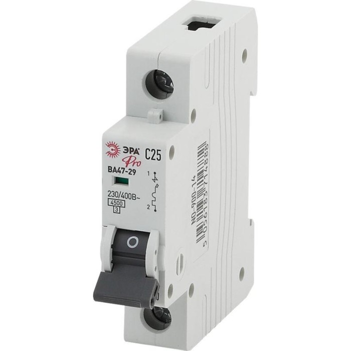 

Выключатель автоматический модульный 1п C 25А ВА47-29 Pro NO-900-14 ЭРА Б0031749