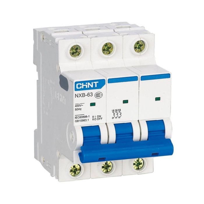 

Выключатель автоматический модульный 3п C 3А 6кА NXB-63 (R) CHINT 814166