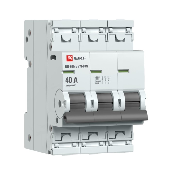 

Выключатель нагрузки 3п 40А ВН-63N PROxima EKF S63340