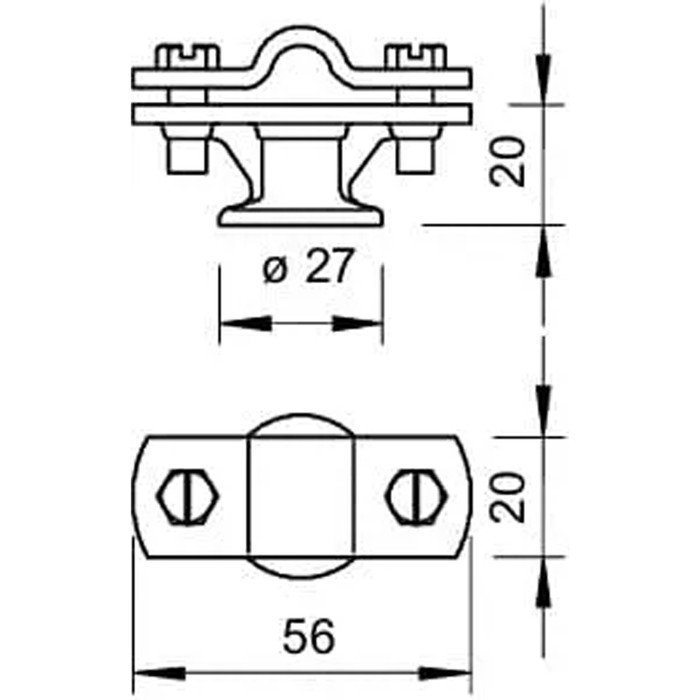 фото Держатель проволоки d8-10мм с перемыч. тип:113 z8-10 obo 5229960 obo bettermann