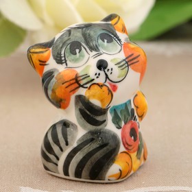 

Сувенир «Кот Ласка», цвет, гжель