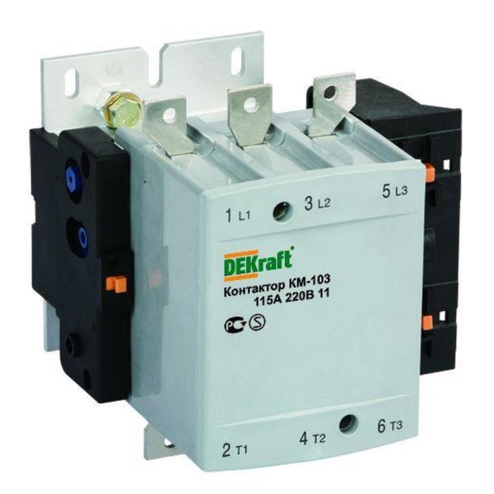 

Контактор КМ-103 115А 220В AC3 1НО+1НЗ DEKraft 22150DEK