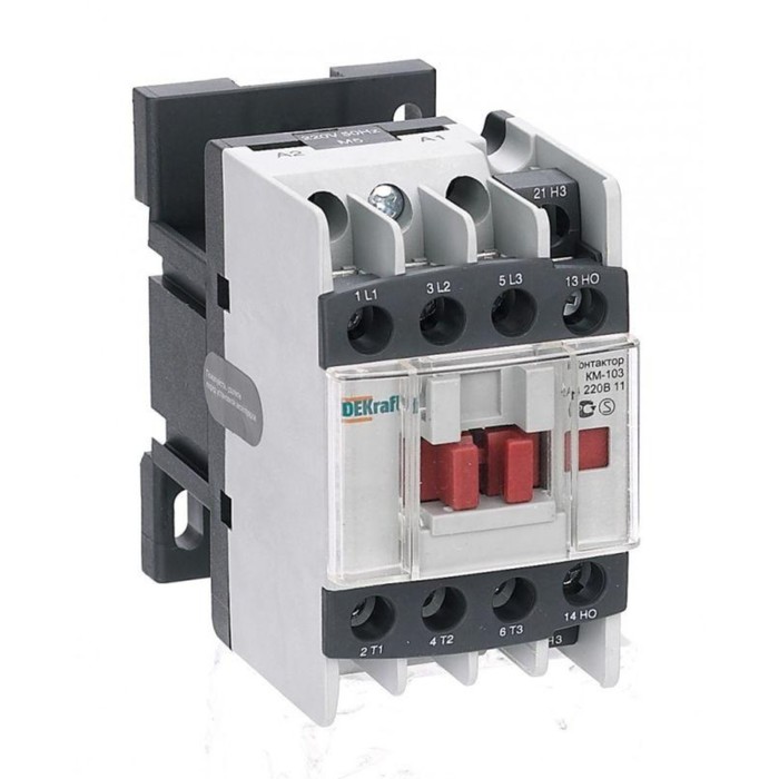 

Контактор КМ-103 12А 220В AC3 1НО+1НЗ DEKraft 22108DEK