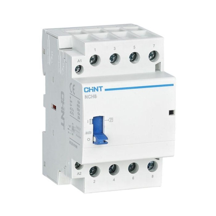 

Контактор модульный NCH8-63M/40 AC 220-240В 50/60Гц ручное управление (R) CHINT 257514