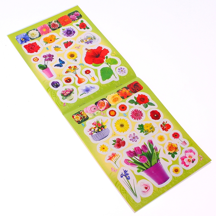 100 наклеек «Цветочки»
