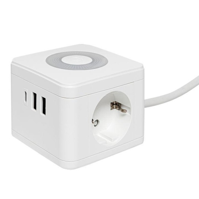

Удлинитель "Куб" 2 гнезда 2USB 2.4А+Type C + Ночник 1.3 метра 1кв.мм EKF UBA-CUB-2-TC