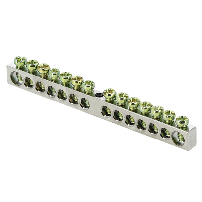

Шина PEN "ноль-земля" 6х9 14 отверст. цинк крепеж по центру PROxima EKF sn1-63-14