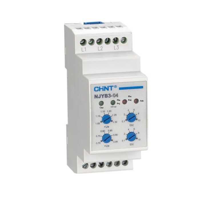 Реле контроля фаз NJYB3-15 AC 220В CHINT 636025 реле контроля фаз модульное chint njyb3 8 636033 t1 t2 380 в тип ac 1p