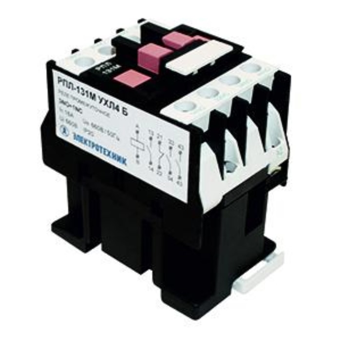 

Реле промежуточное РПЛ-122М УХЛ4 Б 2з+2р 16А IP20 Электротехник ET547248