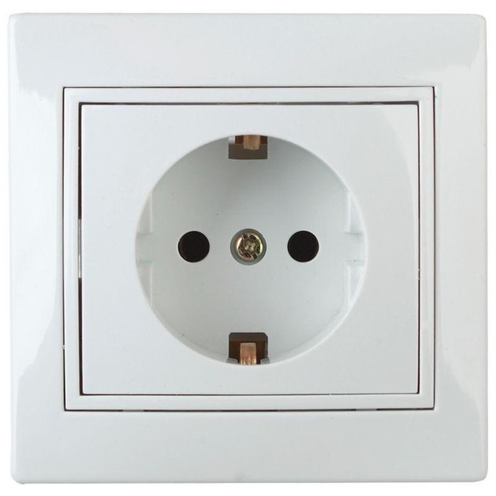 

Розетка 1-м СП Plano 1-206-01 16А IP20 250В 2P+E Schuko защ. шторки бел. Intro Б0053923