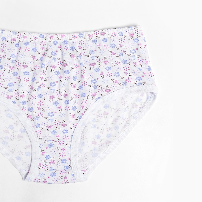 фото Трусы женские слипы, цвет белый/цветочек микс, размер 58 fox tex