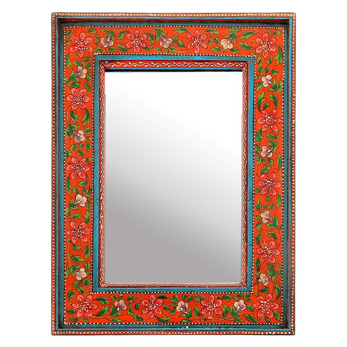 Зеркало "Красные цветы"