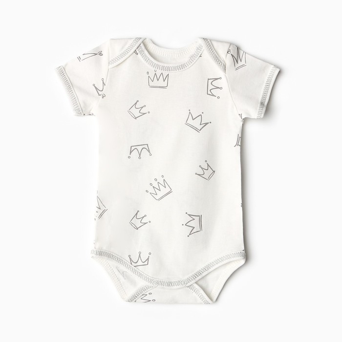 

Боди Bloom Baby Короны с кор. рукавом, р. 62 см, молочный