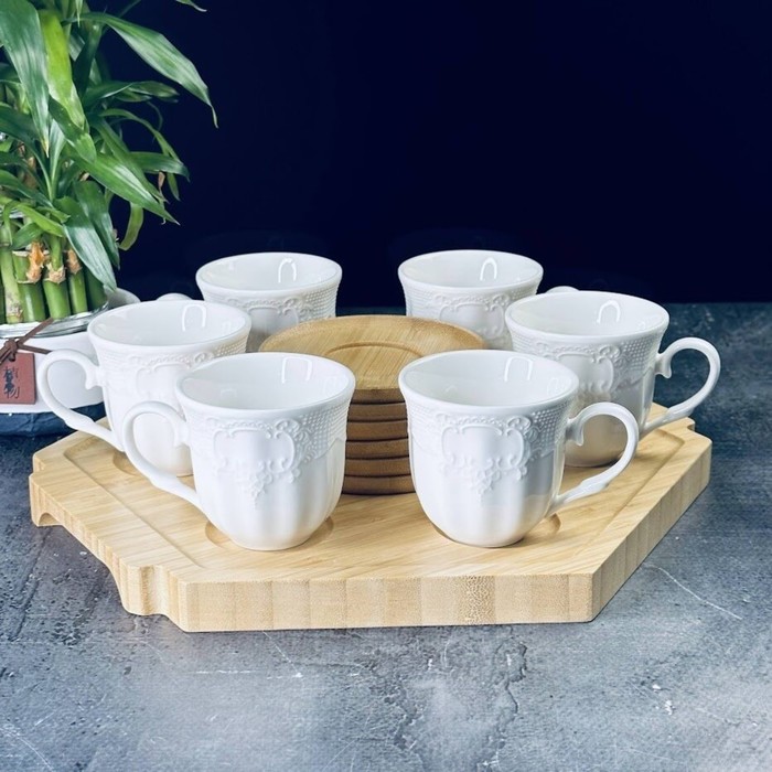 

Кофейный набор Lenardi Bamboo, на подставке,110 мл, 12 предметов