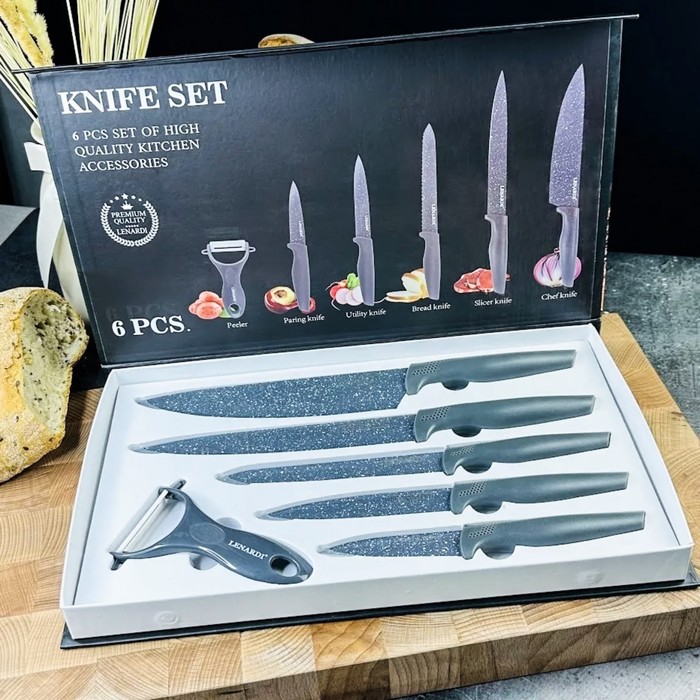 Набор ножей Lenardi, 6 предметов набор кухонных ножей zepter zp 022 6 предметов китай