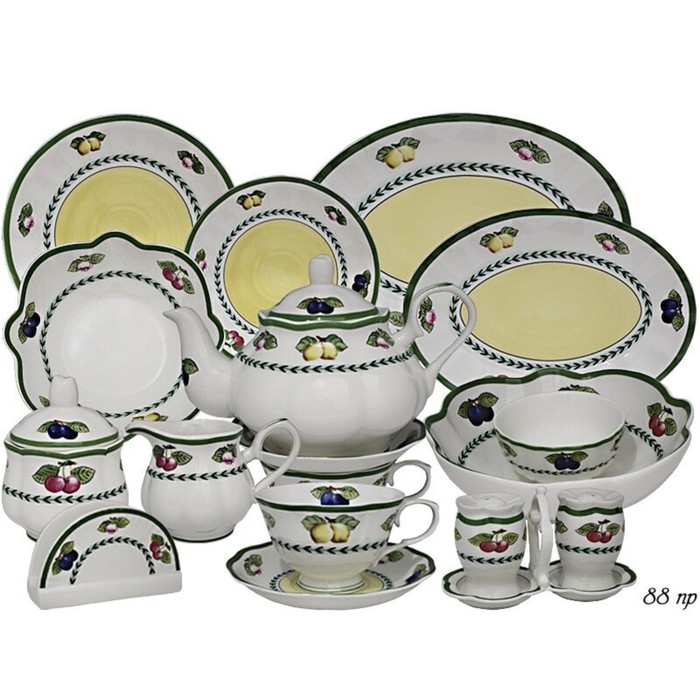 Чайно-столовый сервиз Lenardi «Фрукты», 88 предметов набор чайно столовый gipfel mandala 3973 16 предметов