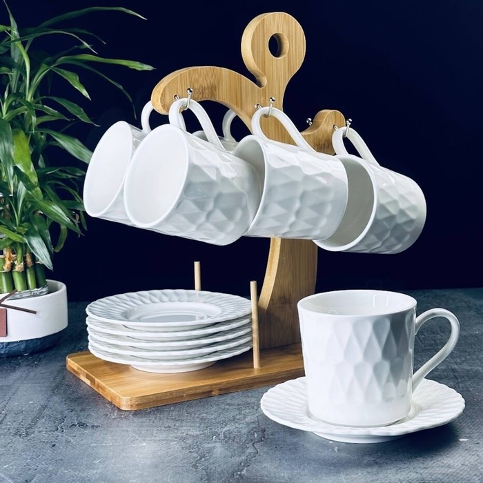 

Чайный набор Lenardi Bamboo, на подставке, 220 мл, 12 предметов