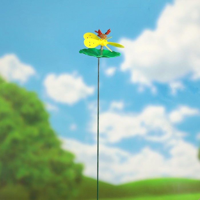 Декоративный штекер "Лягушка на цветке" с пропеллером, микс