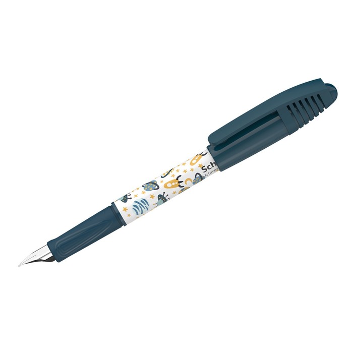

Ручка перьевая Schneider "Zippi Space" синяя, 1 картридж, грип, тёмно-синий-белый корпус