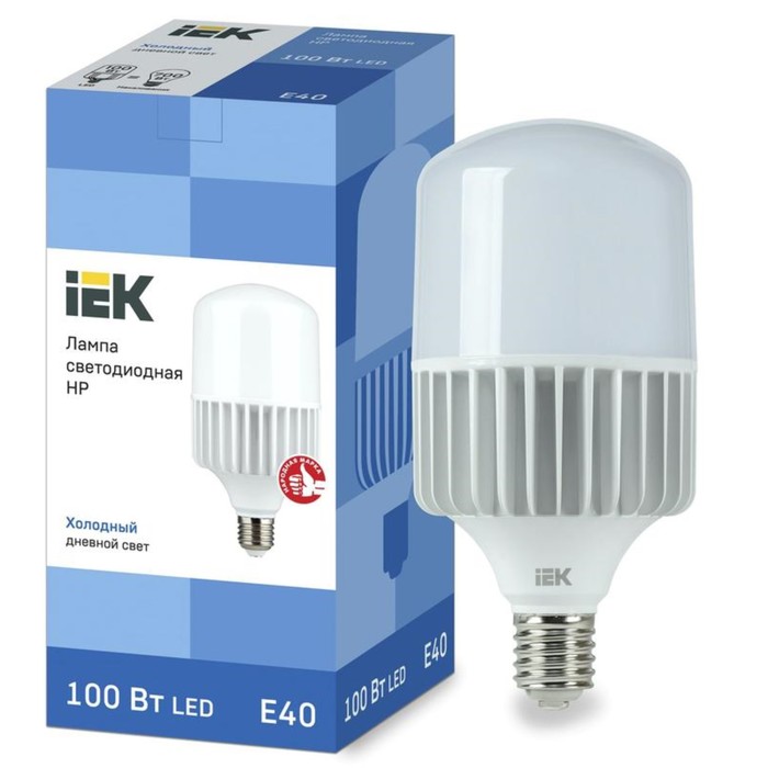 цена Лампа светодиодная HP 100Вт 230В 6500К E40 IEK LLE-HP-100-230-65-E40