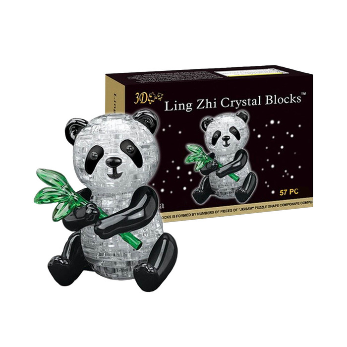 Пазл 3D кристаллический, "Панда", 57 деталей