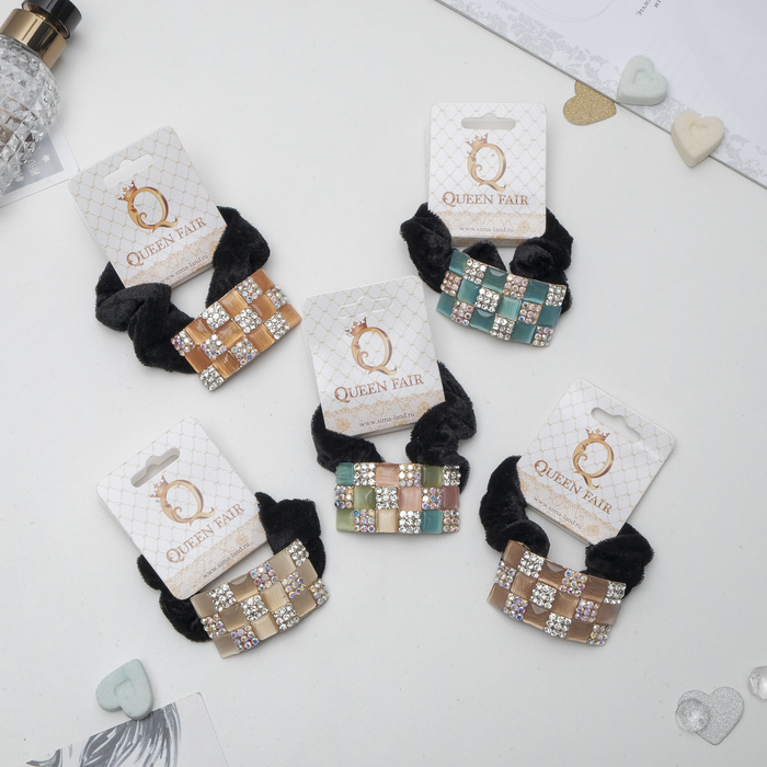 Резинка для волос "Онтарио", прямоугольник, микс