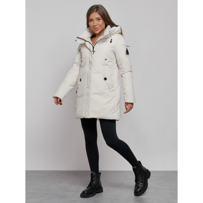 Куртка зимняя женская, размер 46, цвет бежевый