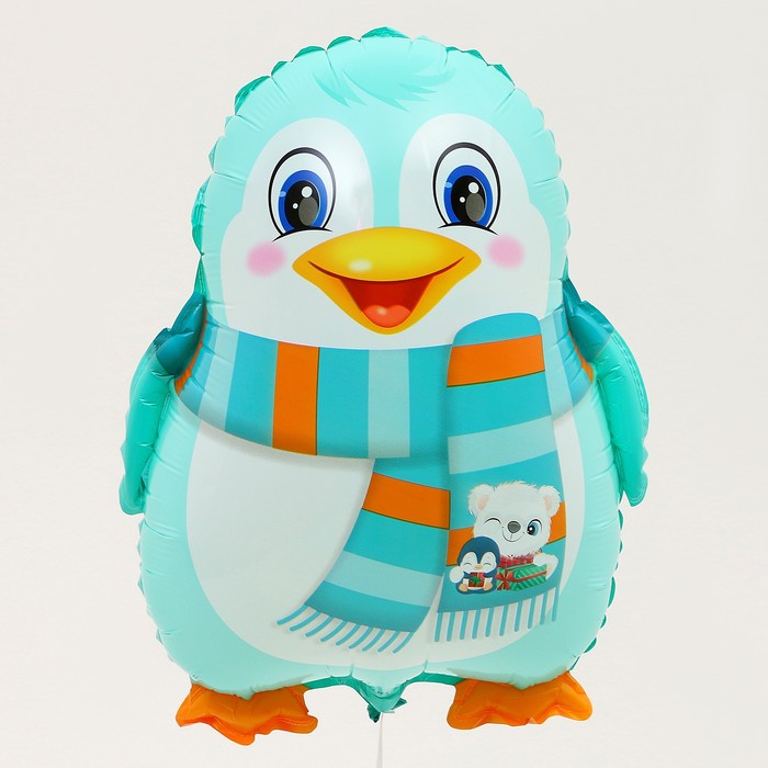 цена Шар фольгированный 18 «Пингвин в шарфике»