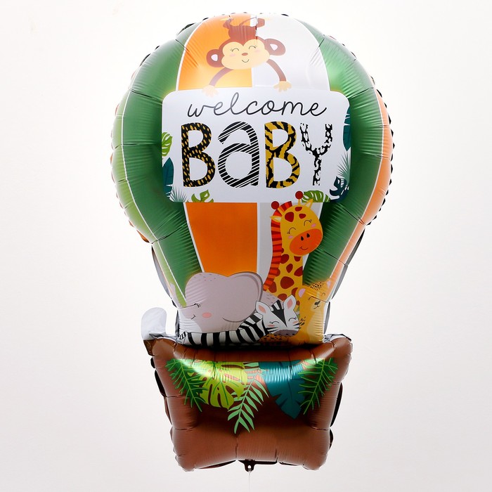 Шар фольгированный 35 «Воздушный шар сафари» новинка маленький автобус tayo товары для вечеринок игрушка фольгированный воздушный шар баннер тарелка украшение для чашки искусствен