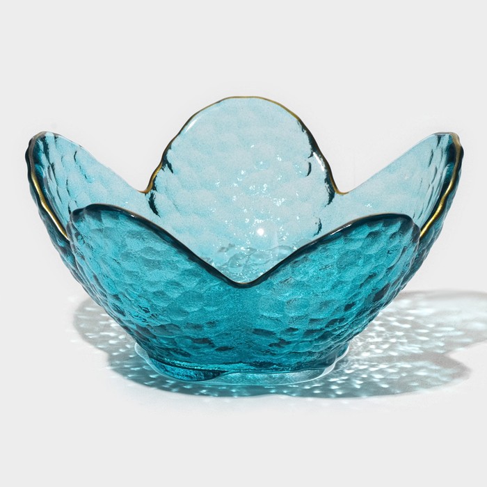 Салатник стеклянный фигурный «Цветок», 150 мл, 12×5 см салатник стеклянный фигурный корона d 12 см