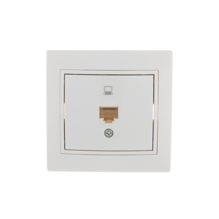 

Розетка компьютерная 1-м СП Mira RJ45 бел./бел. LEZARD 701-0202-139