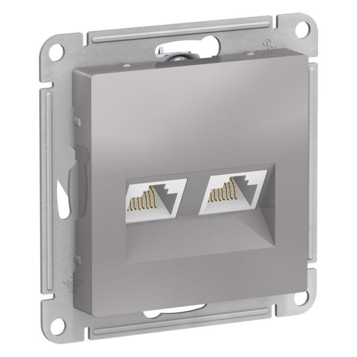 

Розетка компьютерная 2-м AtlasDesign RJ45 кат.5E механизм алюм. SE ATN000385