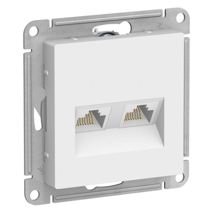 

Розетка компьютерная 2-м AtlasDesign RJ45 кат.5E механизм бел. SE ATN000185