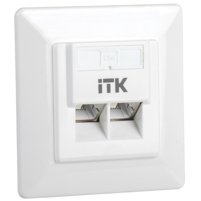 

Розетка компьютерная 2-м СП RJ45 кат.5E FTP ITK CS2-1C5EF-2-1