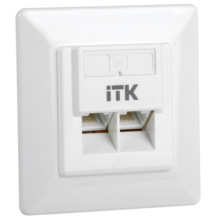 

Розетка компьютерная 2-м СП RJ45 кат.6 UTP ITK CS2-1C06U-2-1