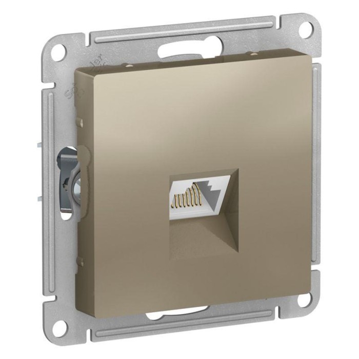 

Розетка компьютерная AtlasDesign RJ45 кат.5E механизм шампань SE ATN000583