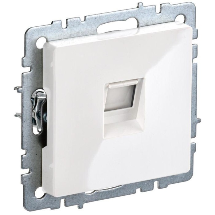 

Розетка компьютерная СП RJ45 кат.5E BRITE РК10-БрБ бел. IEK BR-K10-1-K01