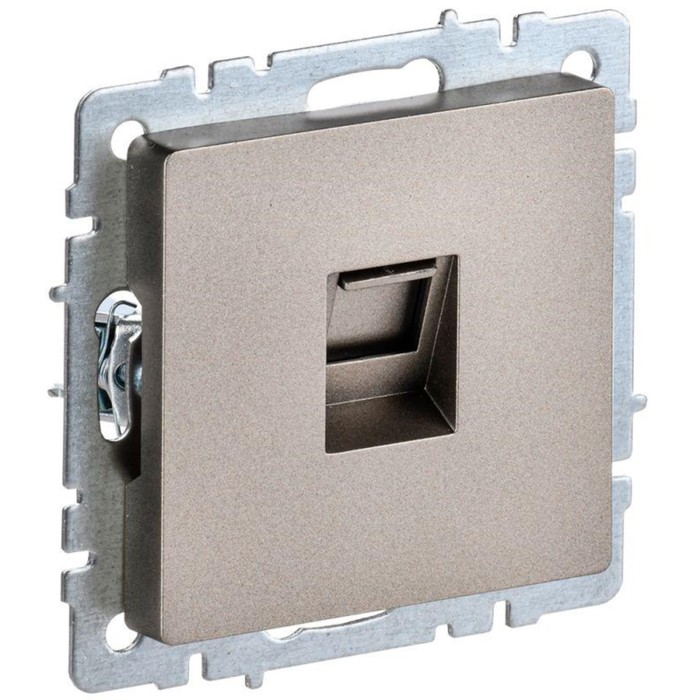 

Розетка компьютерная СП RJ45 кат.5E BRITE РК10-БрШ шампань IEK BR-K10-1-K37