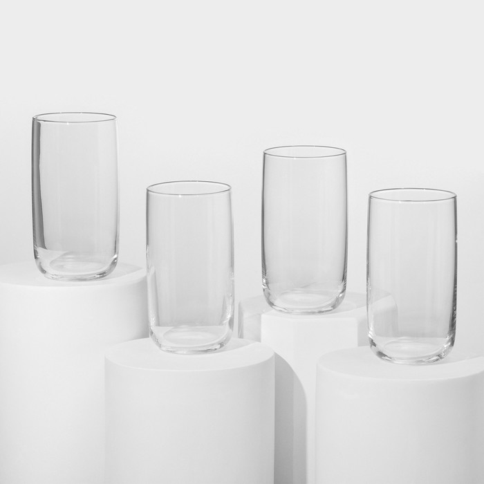 Набор стеклянных стаканов Iconic, 540 мл, 4 шт набор бокалов стеклянных iconic 340 мл 4 шт цвет зеленый