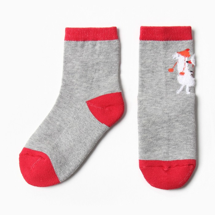 Носки махровые детские, цвет серый, размер 16-18 носки махровые детские носки элегия размер 16 18 серый