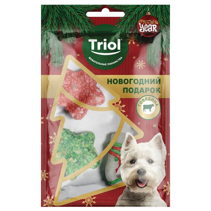 

Лакомство для собак "Подарок от Деда Мороза", 54г