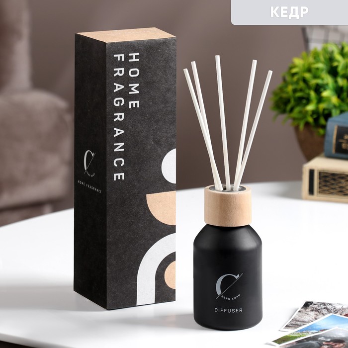 

Диффузор ароматический "Home Fragrance", кедр, черный, 100 мл