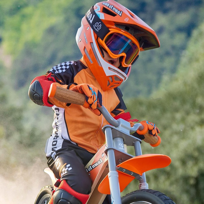 Перчатки спортивные детские Hape, размер M, цвет оранжевый с чёрным фото
