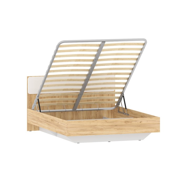 фото Кровать двуспальная с ортопед.осн и пм 1600х2000 оттавия 011.56, велюр вивальди 1, белый фасадный