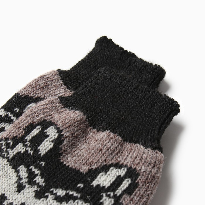 фото Носки мужские шерстяные "сибирский волк", цвет бежевый, размер 25 стильная шерсть